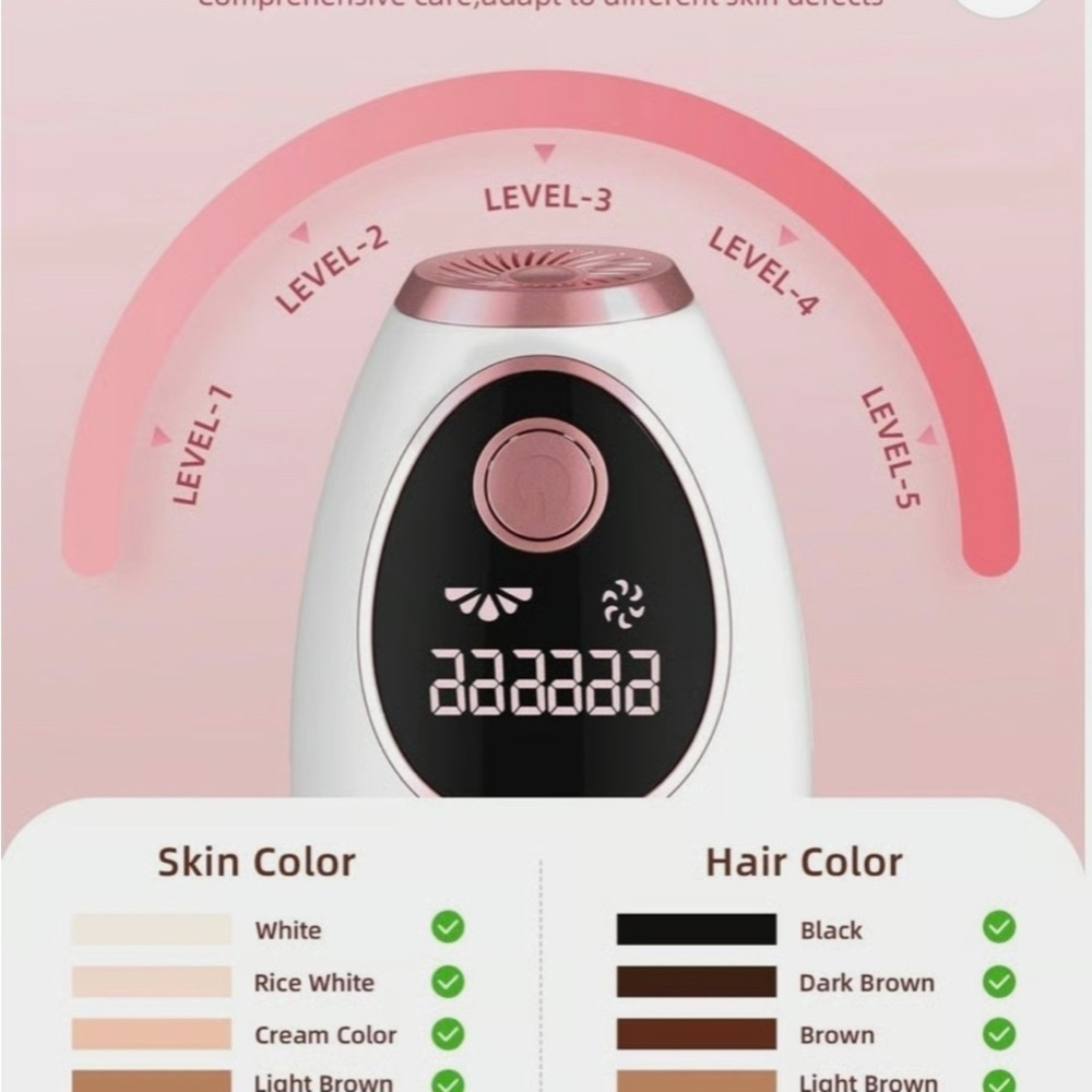 IPL Hair Removal Device - Pink - Picture 5 of 6